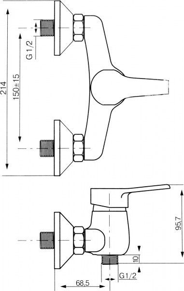Смеситель для душа Koller Pool Round RN0400