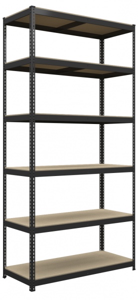 Стеллаж Меткас Эталон черный 2200x900x600 мм полка 6 шт. краска 