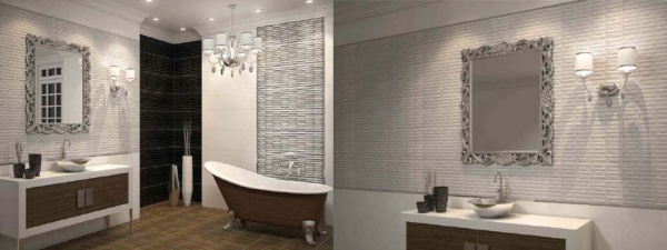 Плитка TABRIZ TILE Century White Relief 30x90 