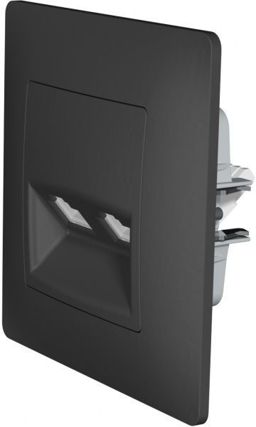 Розетка компьютерная двойная двойная Plank Electrotechnic Classic/Nordic антрацит PLK0741241