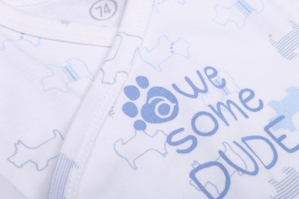 Комбинезон Фламинго р.74 белый с голубым 141-222-13 