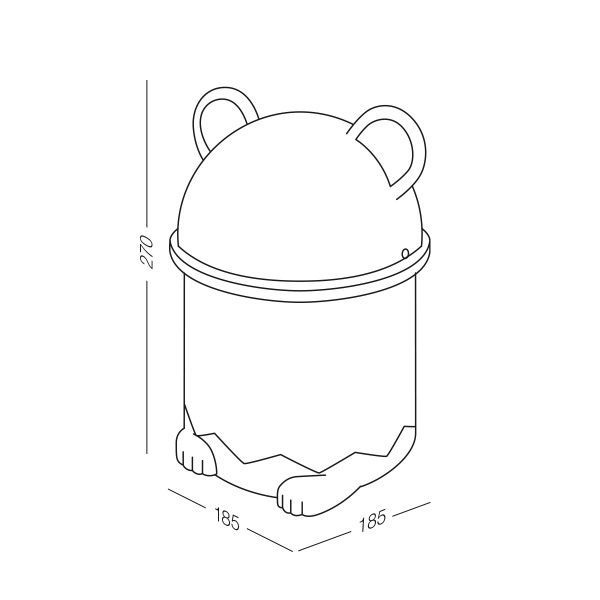 Ведро со съемной крышкой MVM BIN-07 белый 3,2 л белый BIN-07 3,2L White