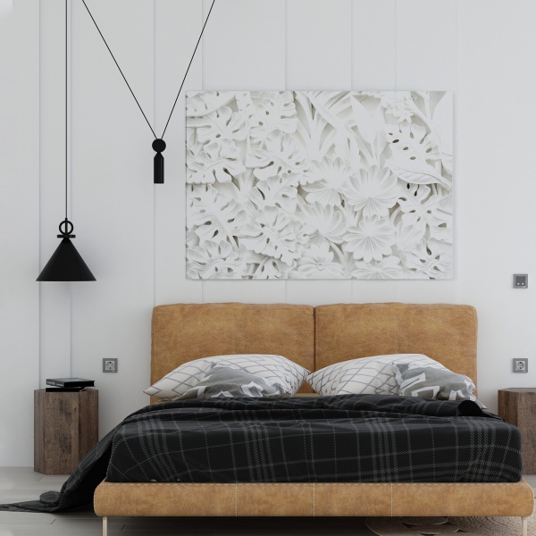 Картина на холсте Лепнина из цветов 80x110 см WS Holst 21804202311 