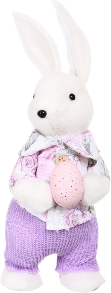 Декорация пасхальная Кролик прованс бело-фиолетовый в ассортименте