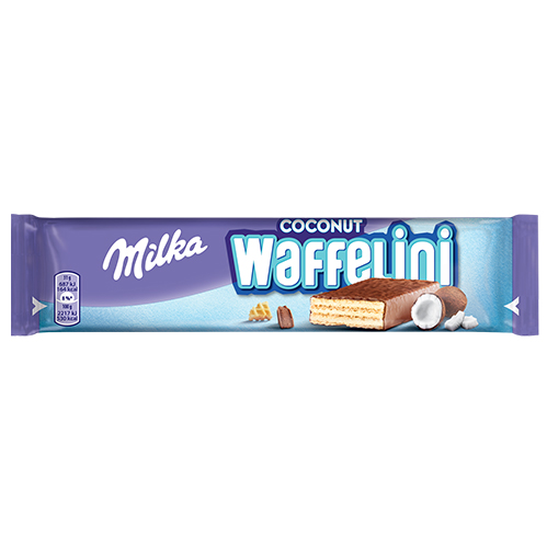 Батончик вафельний Milka Waffelini Coconut з кокосом вкрита молочним шоколадом 31 г