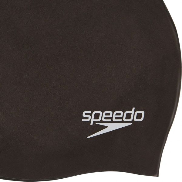 Шапочка для плавания Speedo Plain Moulded Silicone 8-709840196 one size черный с золотым