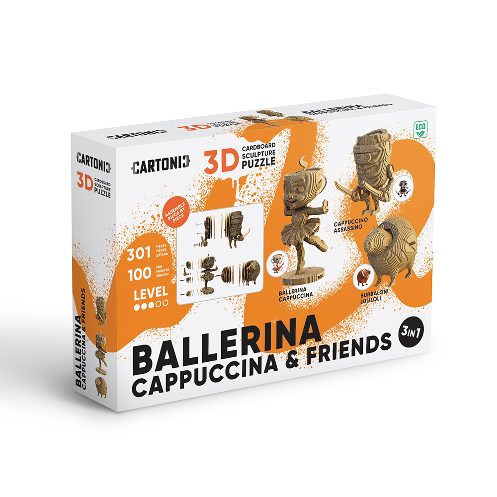 Конструктор картонний Cartonic 3D Puzzle BALLERINA CAPPUCCINA AND FRIENDS