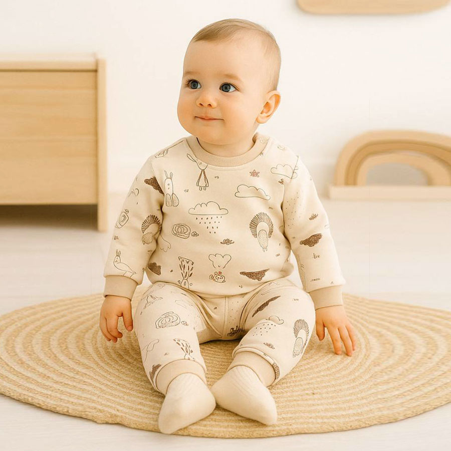 Костюм Blanka Дождик бежевый р.80-86 110878