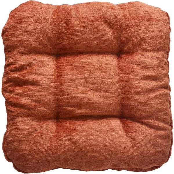 Подушка на стілець 41х41х8 см Безе морквяний