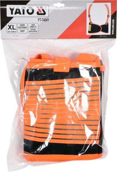 Пояс YATO для підтримки спини еластичний р. XL YT-74241 помаранчевий