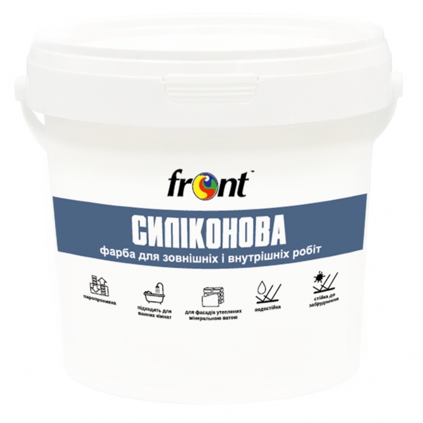 Фарба водоемульсійна Front Силіконова мат 1,5кг 