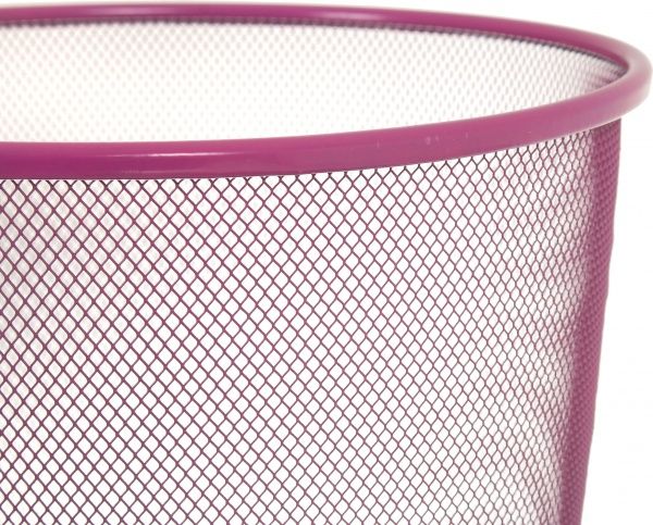 Подставка для канцелярии сетчатая розовая