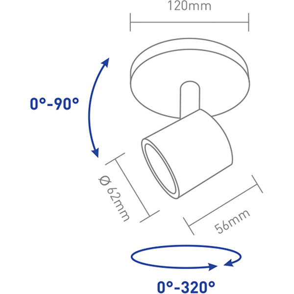 Світильник світлодіодний Global GSL-02C 4100K 1x4 Вт білий 