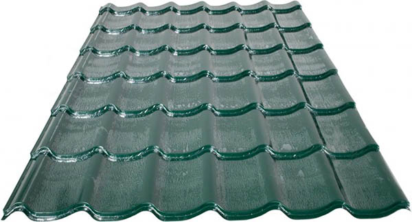 Металлочерепица ATLANTA 1200x2250 мм PE RAL 6005 0,45 мм