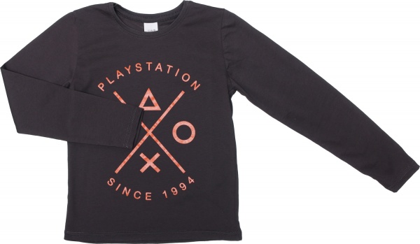 Футболка для хлопчиків Luna Kids з принтом Play Station р.134 темно-сірий 
