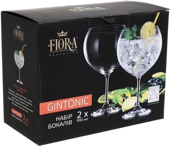Набор бокалов Gintonic 990 мл 2 шт. Fiora 
