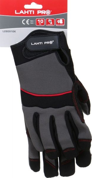 Перчатки Lahti Pro защитные усиленные с покрытием микрофибра XL (10) L280910K