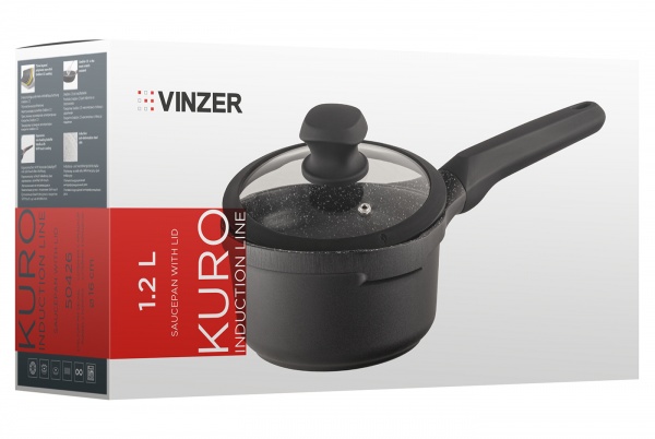 Ковш 1,2 л.16 cм Kuro Induction Line 50426 Vinzer