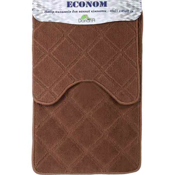 Набір килимків Dariana Econom JD 665 шоколад