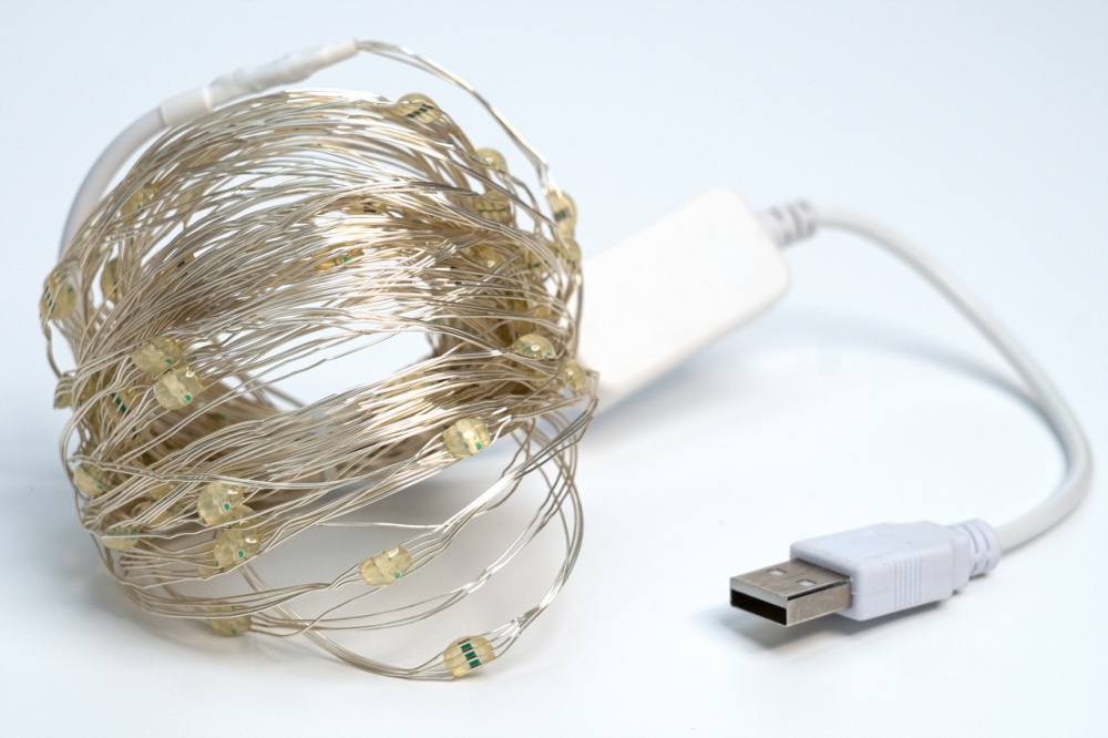 Гирлянда светодиодная синий светодиодная (LED) 100 ламп 10 м