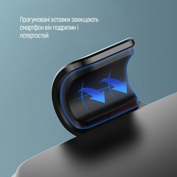 Тримач для телефона ColorWay Metallic Gravity Holder 3 (CW-CHG14-BK) чорний