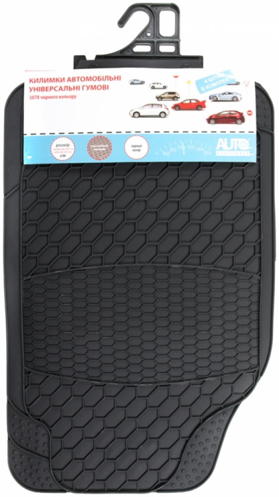 Коврики автомобильные Auto Assistance 3078 black 4 шт. универсальные