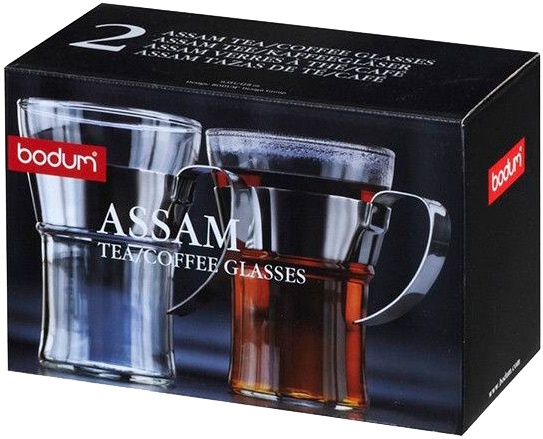 Набор стаканов со стальной ручкой Assam (4553-16) 350 мл 2 шт. Bodum 