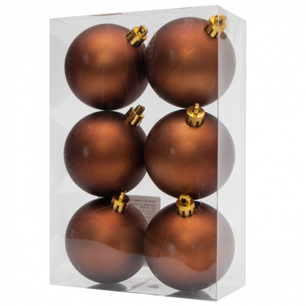 Набор елочных шаров Девилон 251529 d60 мм 6 шт./уп. 