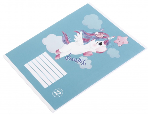 Тетрадь школьная Unicorn 12 листов линия Nota Bene