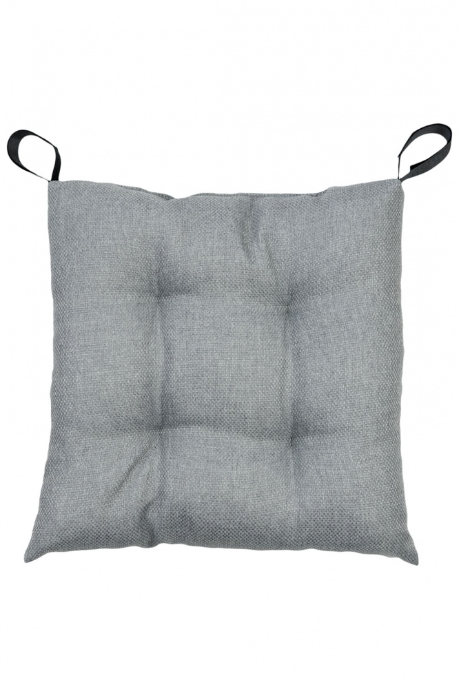 Подушка на стул 40х40 см LEON серая на липучке Прованс