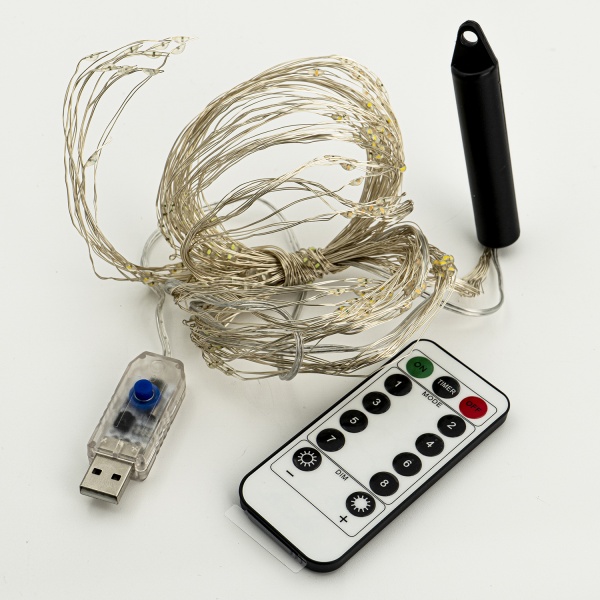 Декоративная гирлянда Altalusse (INL-2108U-200 Multicolor) встроенный светодиод (LED) 200 ламп 2 м 