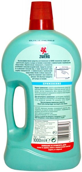 Средство Kraft Zwerg для мытья ламината 1 л