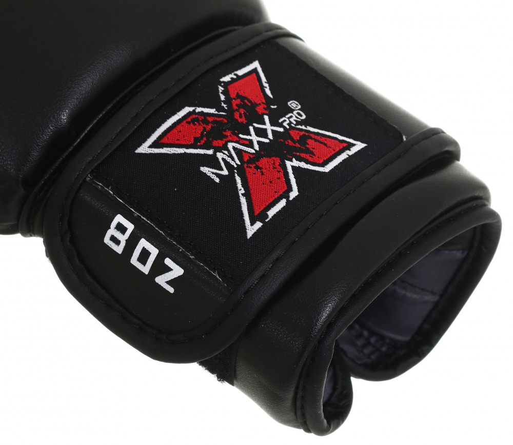 Боксерские перчатки MaxxPro AVG-616 Black vynil-08 р. 8 8 ozoz Black vynil-08 черный