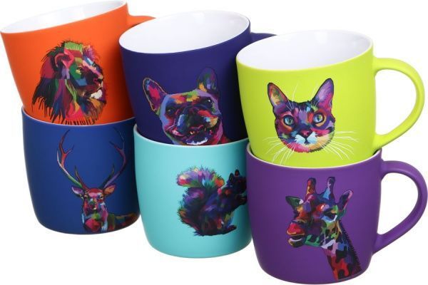 Чашка Neon Cat 350 мл зеленая