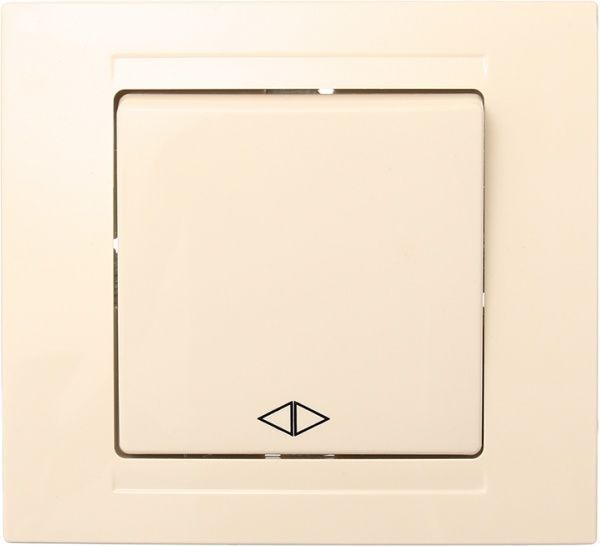 Выключатель перекрестный одноклавишный Gunsan Moderna без подсветки 10 А 220В кремовый MD 29 12 135