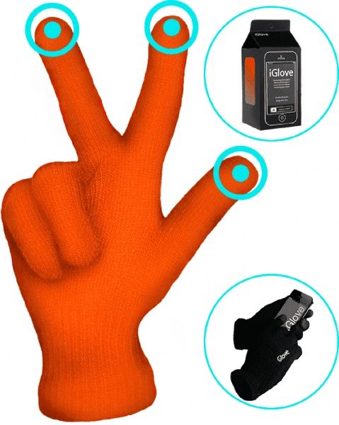 Варежки AIRON IGLOVE 4822356754398 р. one size Orange