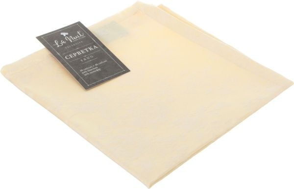 Серветка La Nuit Фрюж 40x40 см бежевий із малюнком 