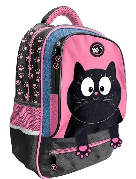 Рюкзак шкільний YES S-59 Meow чорний/рожевий 554752