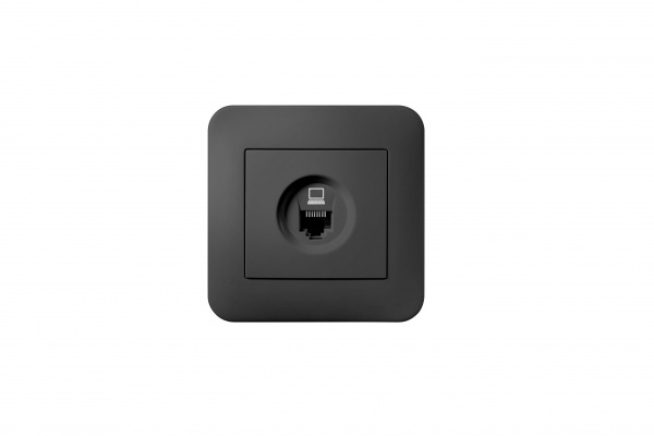 Розетка комп’ютерна Hausmark Luno IP20 антрацит 709-4242-139