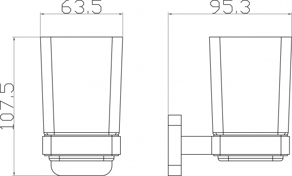 Стакан для зубных щеток Aqua Rodos Capri 6621