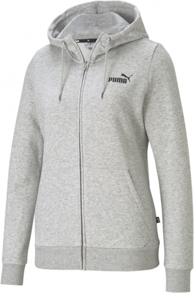 Джемпер Puma ESS SMALL LOGO FULL-ZIP HOODIE FL LIGHT 58681104 р.M сірий