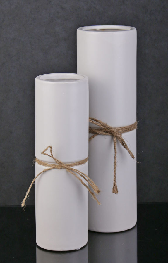 Ваза керамическая Sensio Modern 26,5 см белая PS30243