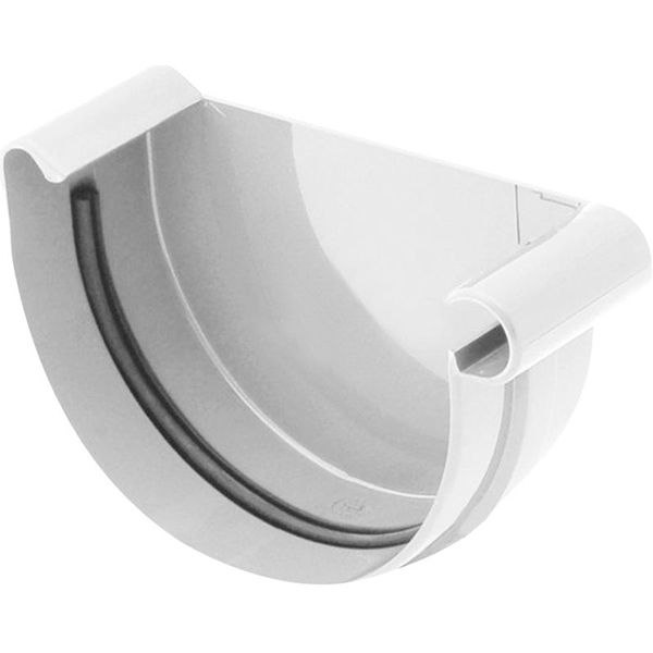 Заглушка желоба правая Bryza 100 мм белый 