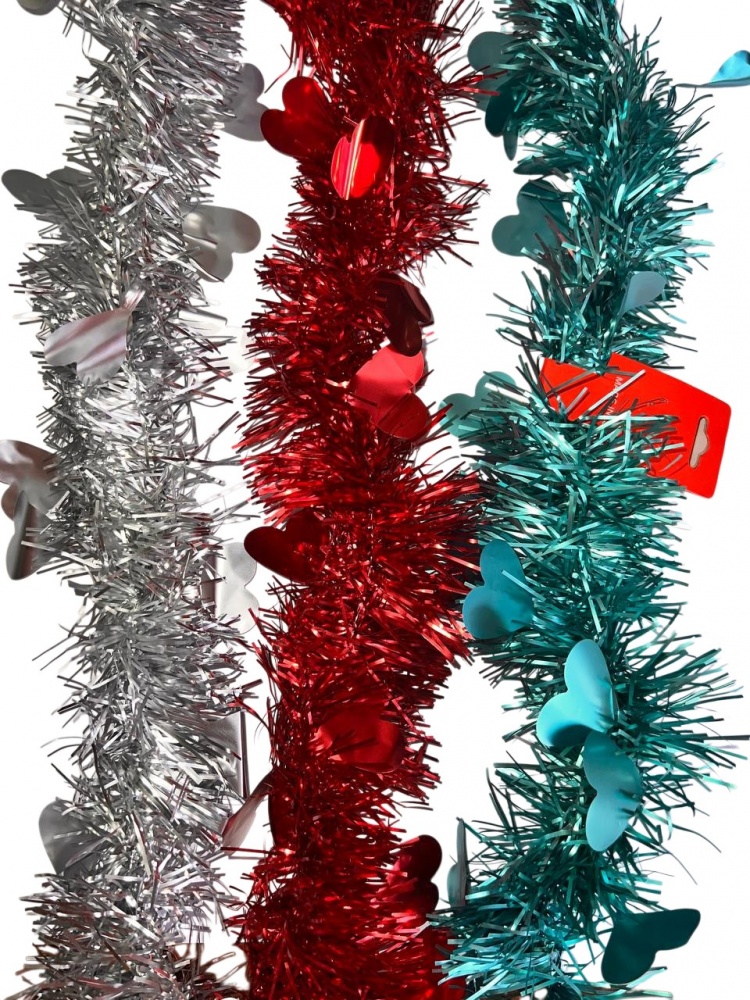 Дощик новорічний Long Dragon LD25-022 9 см 2 м в асортименті