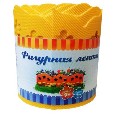 Ограждение для газонов фигурное Геодор 15x900 см желтое