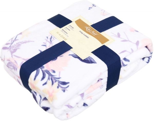 Плед Floral 200x220 см білий із принтом La Nuit 