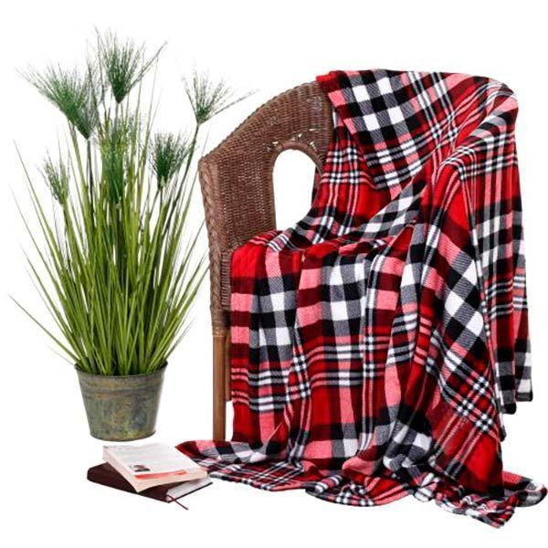 Плед La Nuit Flannel check red 150x200 см