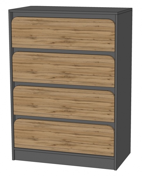 Комод Lion Арт-2 антрацит/дуб аппалачи 