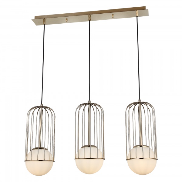 Люстра подвесная Vio Concept by LUCEA Capola 3x40 Вт Е27 золотой 1565-80-03-L 