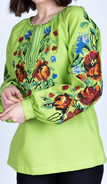 Вишиванка Едельвіка 218-21/00 зелений р. M 